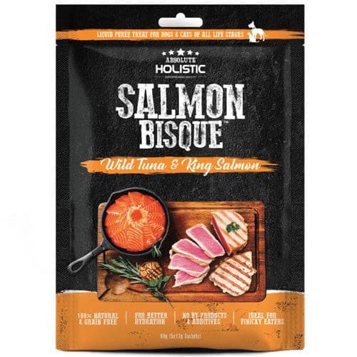 مكافأت ابسولوت هوليسيتك بالتونة البرية و السلمون 12ج --Absolute Holistic Bisque Tuna & Salmon 5x12g
