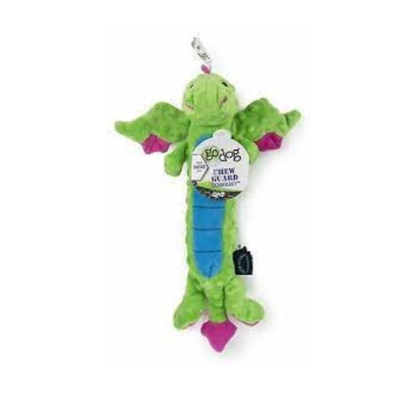 غو دوغ سكيني دراغون أخضر لعبة للكلاب كبير - GoDog Skinny Dragon Green Large Toy for Dogs
