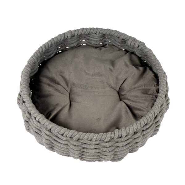 منتجات الحيوان سرير وافن قطن بيضاوي DARK GREY   PPTCO woven Oval Cotton rope woven pet bed DARK GREY